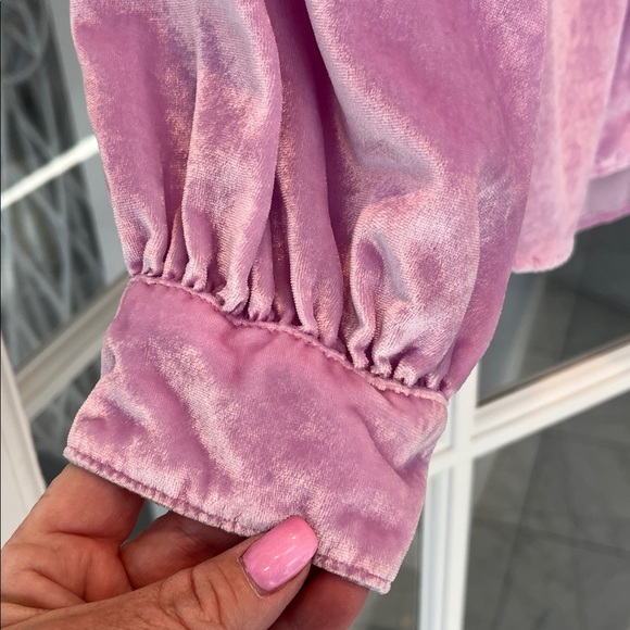 Pilcro Mara Relaxed Velvet Buttondown Anthropologie Size M - Picture 3 of 4